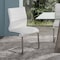 Armen Living Fusion Contemporary Side Chair In White and Stainless Steel, PK2 LCFUSIWH - alternate 2